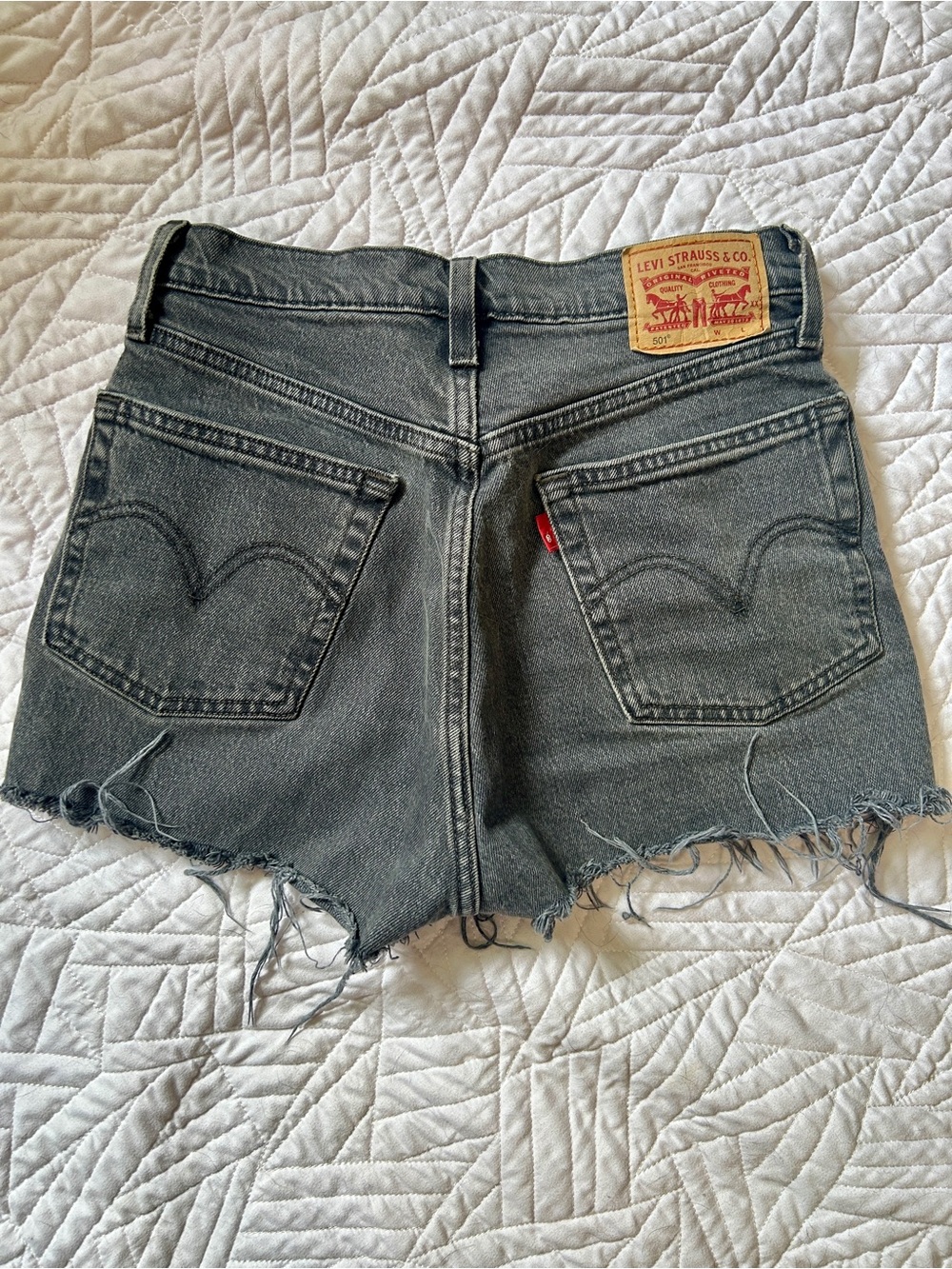 Levi's 501 Black Washed Denim Cutoff Shorts